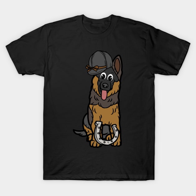 Funny guard dog is ready to ride a horse T-Shirt by Pet Station